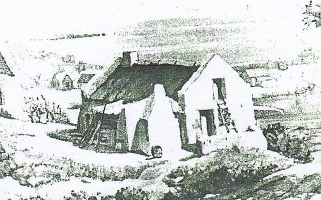 Die huis van Andries en Annie Moolman, Ouma Marie du Toit se grootouers, waarin sy gebore is en wat op vele skilderye pryk    